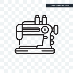 Sewing machine vector icon isolated on transparent background, Sewing machine logo design