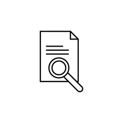 search for documents icon. Element of crime and punishment icon for mobile concept and web apps. Thin line search for documents icon can be used for web and mobile