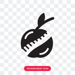 Apple vector icon isolated on transparent background, Apple logo design