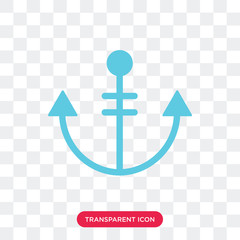 Anchor vector icon isolated on transparent background, Anchor logo design