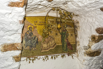 Mosaic of Jesus Christ at Paleokastritsa monastery