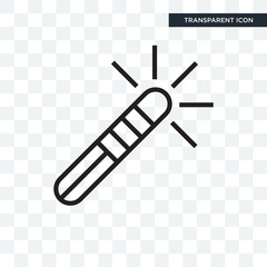 Magic wand vector icon isolated on transparent background, Magic wand logo design