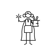 magician icon. Element of human hobbies icon for mobile concept and web apps. Thin line magician icon can be used for web and mobile