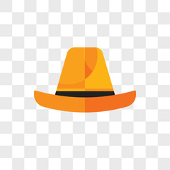 Hat vector icon isolated on transparent background, Hat logo design