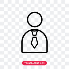 Employee vector icon isolated on transparent background, Employee logo design