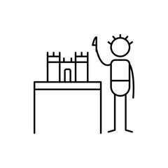 builder icon. Element of human hobbies icon for mobile concept and web apps. Thin line builder icon can be used for web and mobile