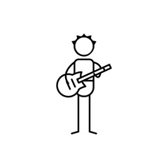 musician icon. Element of human hobbies icon for mobile concept and web apps. Thin line musician icon can be used for web and mobile
