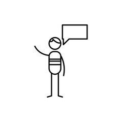 politician icon. Element of human hobbies icon for mobile concept and web apps. Thin line politician icon can be used for web and mobile