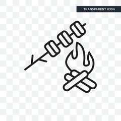 Obraz premium Marshmallow vector icon isolated on transparent background, Marshmallow logo design