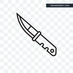 Knife vector icon isolated on transparent background, Knife logo design