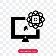 Science in a Laptop vector icon isolated on transparent background, Science in a Laptop logo design