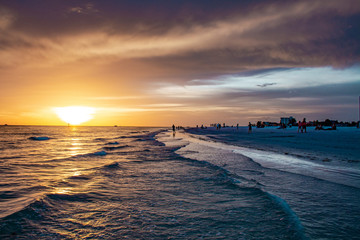 Beautiful sunset on Siesta Key, Florida