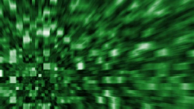 Green Background with blurred Blocks, the File is Looping (Computer Graphic)