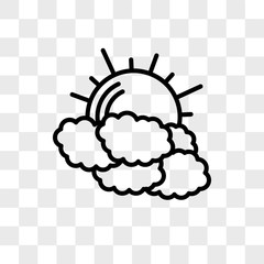 Clouds vector icon isolated on transparent background, Clouds logo design
