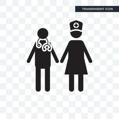 Doctor vector icon isolated on transparent background, Doctor logo design