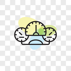 Dashboard vector icon isolated on transparent background, Dashboard logo design