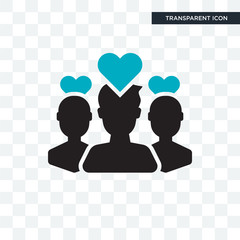 Followers vector icon isolated on transparent background, Followers logo design