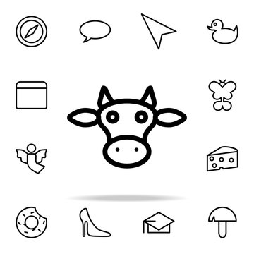 cow head icon. web icons universal set for web and mobile