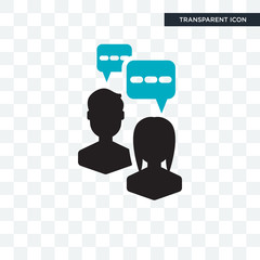 Conversation vector icon isolated on transparent background, Conversation logo design