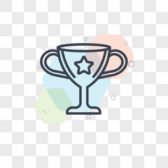 Winning vector icon isolated on transparent background, Winning logo design