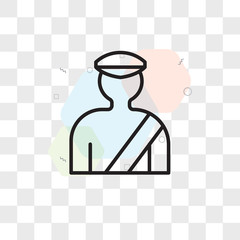 Italian vector icon isolated on transparent background, Italian logo design