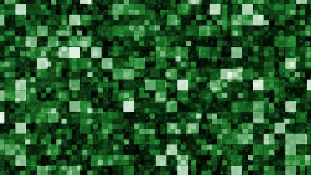 Green Background with Blocks, the File is Looping (Computer Graphic)