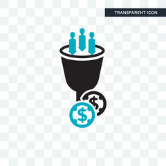 Lead conversion vector icon isolated on transparent background, Lead conversion logo design