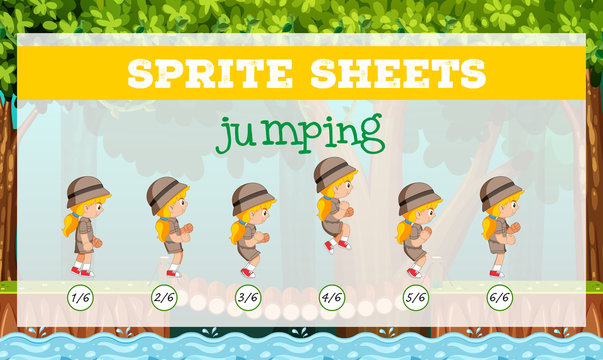 Sprite sheets jumping template