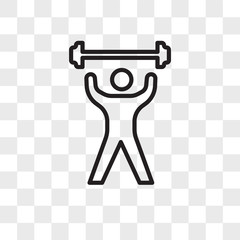 Fitness vector icon isolated on transparent background, Fitness logo design