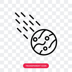 Asteroids vector icon isolated on transparent background, Asteroids logo design © Sabina Rahimova