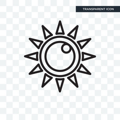 Sun vector icon isolated on transparent background, Sun logo design