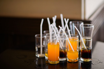 empty glass after party, dirty glass, after celebration