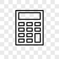 Calculator vector icon isolated on transparent background, Calculator logo design