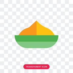Fototapeta premium Curry vector icon isolated on transparent background, Curry logo design