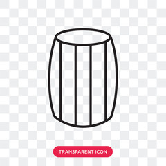 Wine barrel vector icon isolated on transparent background, Wine barrel logo design