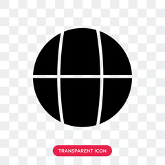 Basketball vector icon isolated on transparent background, Basketball logo design