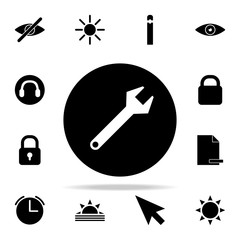 spanner in a circle icon. web icons universal set for web and mobile