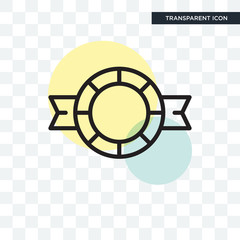 Badge vector icon isolated on transparent background, Badge logo design