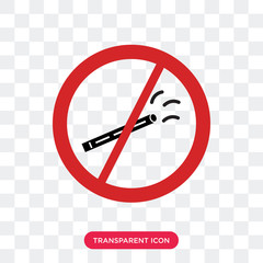 No smoking vector icon isolated on transparent background, No smoking logo design