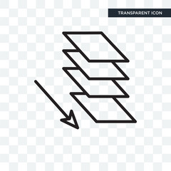 Layer vector icon isolated on transparent background, Layer logo design