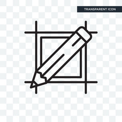 Edit vector icon isolated on transparent background, Edit logo design