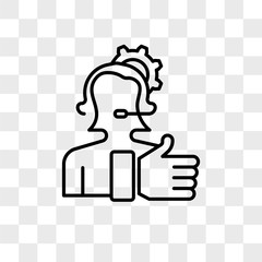 Technical Support vector icon isolated on transparent background, Technical Support logo design