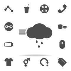 wind and rain cloud icon. web icons universal set for web and mobile