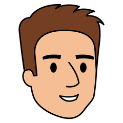 young man head avatar character