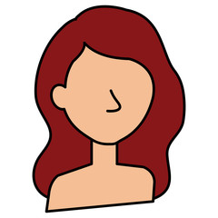 beautiful and young woman shirtless character