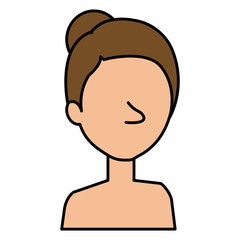 beautiful and young woman shirtless character