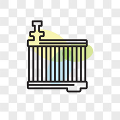 Radiator vector icon isolated on transparent background, Radiator logo design