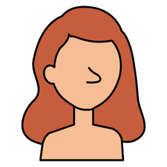 beautiful and young woman shirtless character