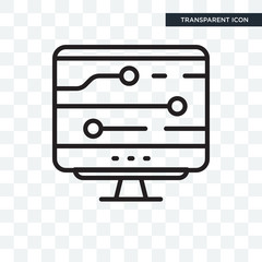 Computer vector icon isolated on transparent background, Computer logo design