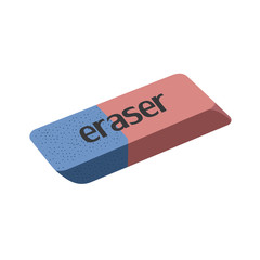 Eraser flat icon, education and school, rubber vector graphics, a colorful solid pattern on a white background.